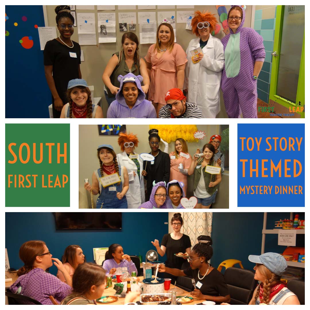 FirstLeap's tweet image. Recently, some of our South First Leap staff spent the evening bonding &amp;amp; working together during a Toy Story themed mystery dinner.  #TeamWorkMakesTheDreamWork