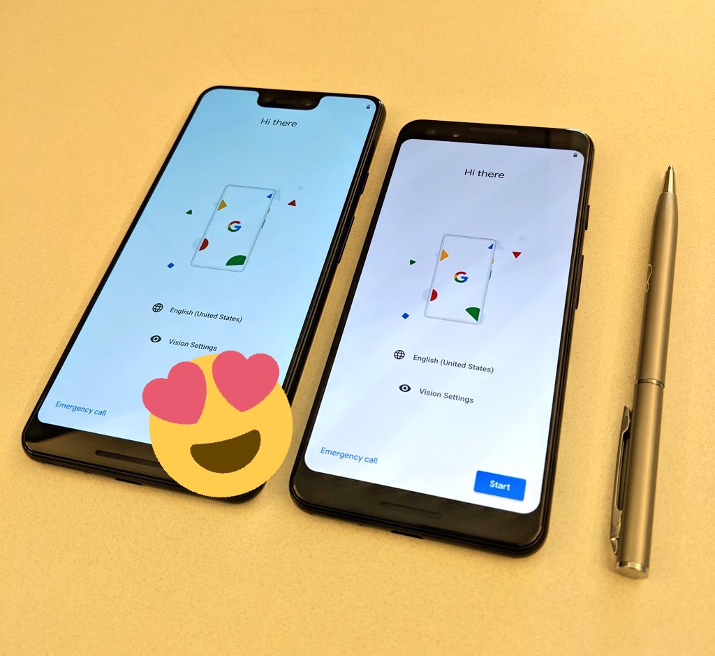 I feel like Im betraying my phone by taking a picture of its eventual replacement. #Pixel3 or #Pixel3XL? Hmm