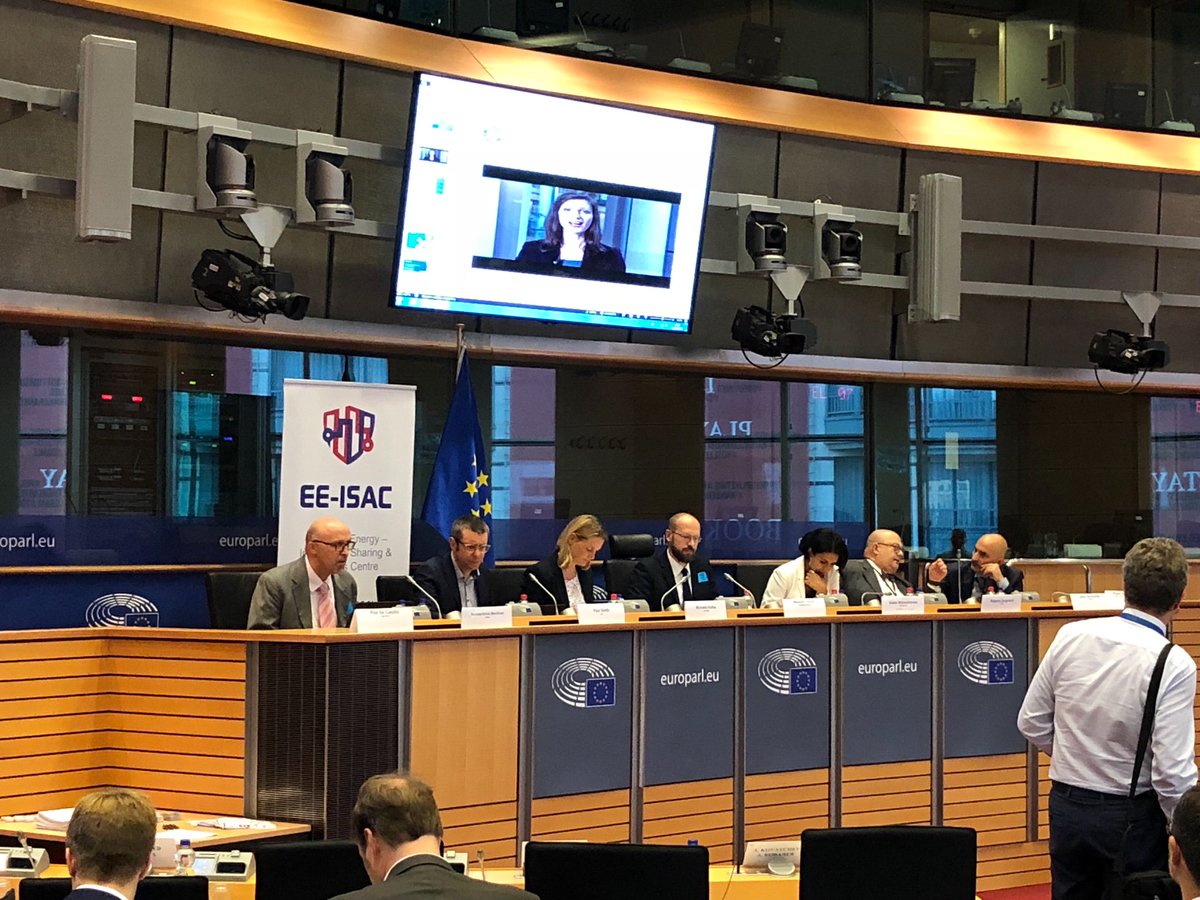 EE_ISAC's tweet photo. Weโre live from the first #EEISAC Panel at the @Europarl_EN! #ESCM #cybersecurity #energy https://t.co/u3wHBiAEth
