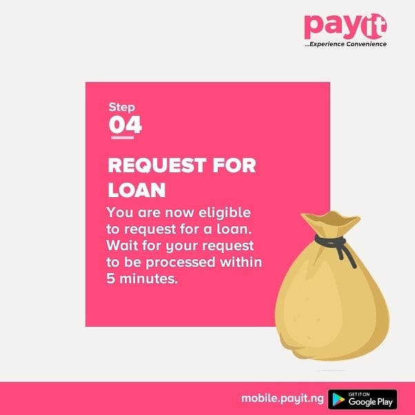 payitng's tweet photo. Four (4) simple steps to access Payit loans on the App. 
#payit #payitloan #financialservices #loanservices #loans https://t.co/ZMhCba4adA