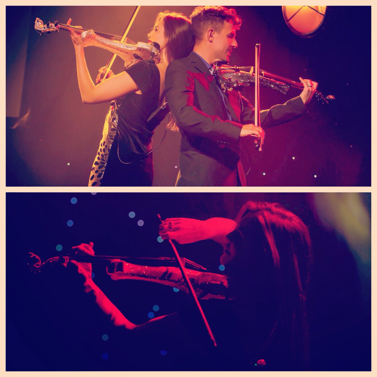 FUSEband's tweet photo. More pics from @FUSEband show #storeoftheyearawards #thepowerofyouawards #fuseviolin #electricviolin #concert w super guest violins by @violetaviolinist 🎻 https://t.co/XEM2n7jT4J