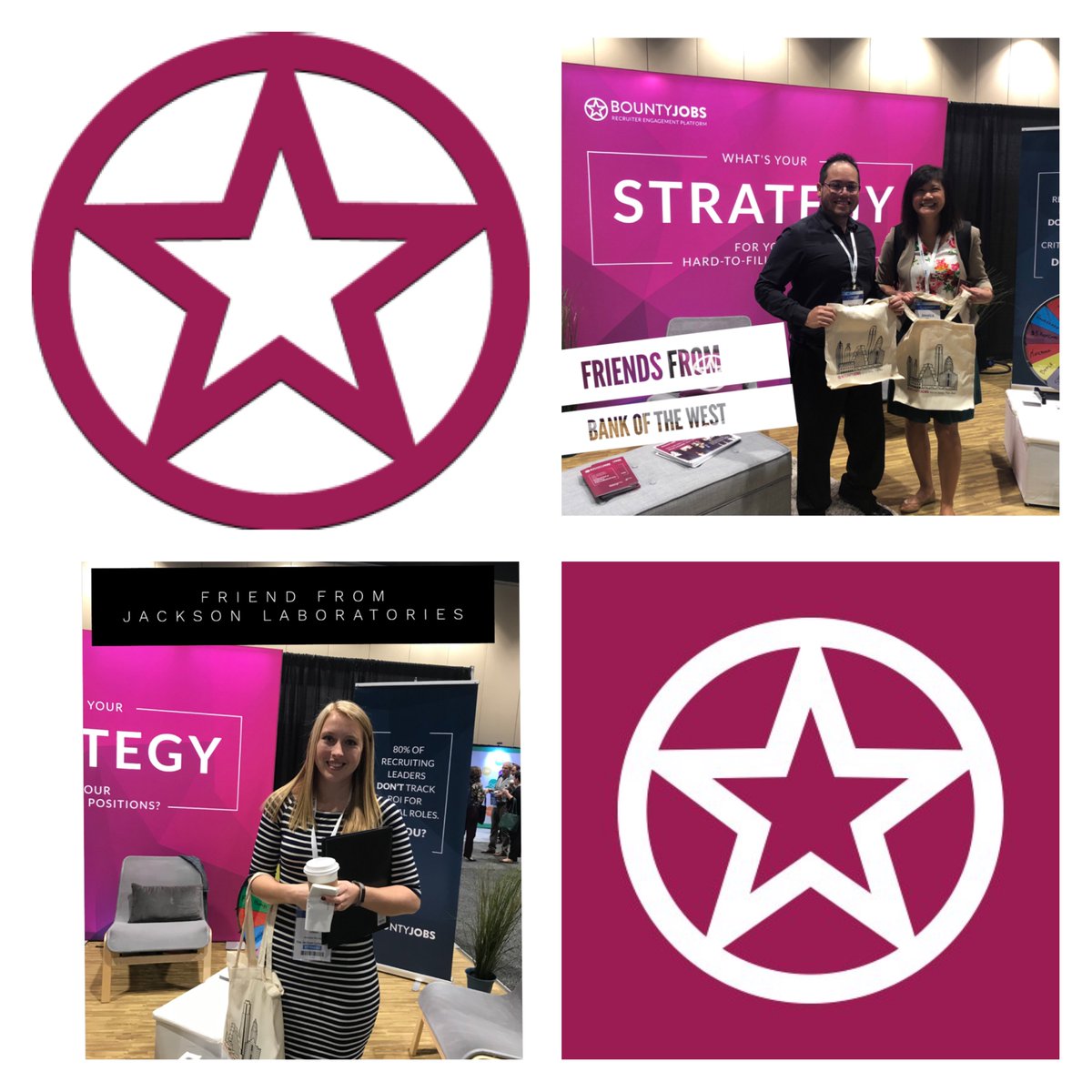 bountyjobs's tweet photo. One of our favorite things about #ererc is seeing our customers, partners and friends. Folks from all over travel to be here and we couldn’t be more excited to see everyone. #greatestcustomersandpartners #bojomojo #booth307 https://t.co/fAXIi0ruCs