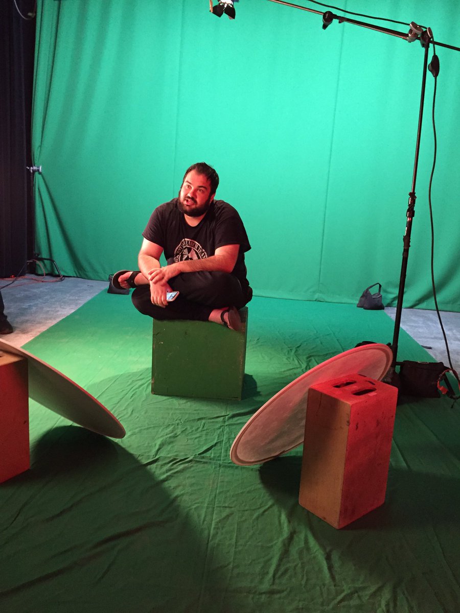 SLCFilmmaking's tweet photo. Today in Rona’s Class, students are working with the help of #SLCAlum and professional green artist Kate Montgomery to make their classmates float. https://t.co/usuP09Cjz2