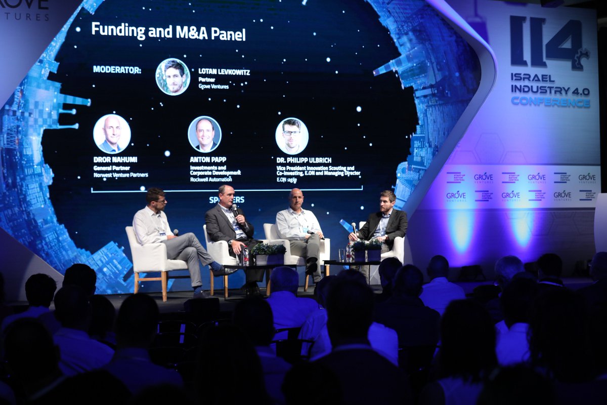 sncentral_'s tweet photo. "Why come to Israel? Because you have all the right ingredients, the ecosystem, the business models, the innovation", Anton Papp @ROKAutomation from II4 2nd panel: Funding and M&A. @lotanlev, Grove Ventures, Dror Nahumi @NorwestVP, Dr. Philipp Ulbrich @EON_SE_en #II42018 #GroveVC https://t.co/PDFUBxw9Vy