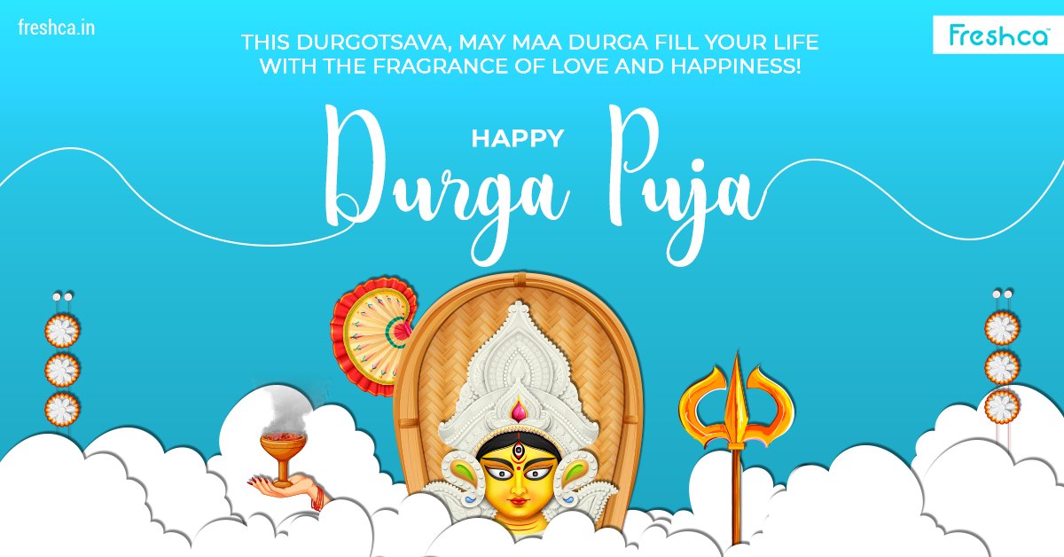 FreshcaOfficial's tweet photo. May Maa Durga wipe away all your worries and rejuvenate your life with her blessings! Freshca wishes you a happy Durga Puja!
#Freshca #DurgaPuja #Fresh #Celebrate #Happiness #Prayers #Strength https://t.co/e5YOnGA4qG