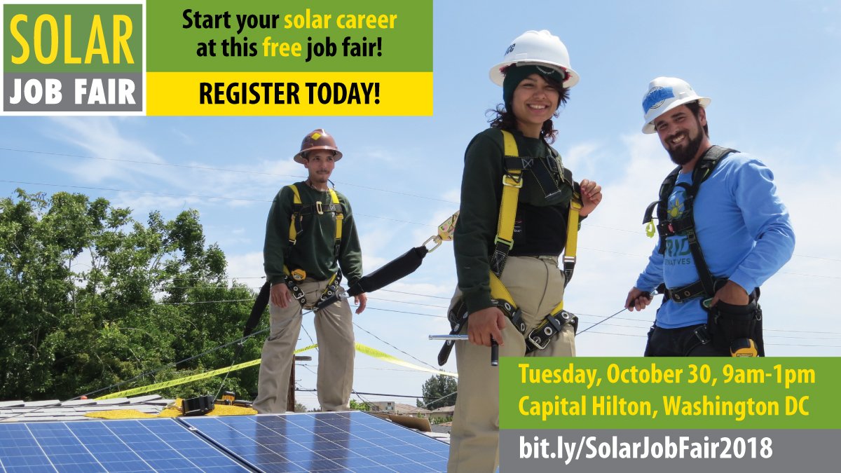 GRIDmdv's tweet photo. It's hard to believe, but the #SolarFocusJobFair is only 2 weeks away! Come and meet with the top #solar employers in the region at this free event! Register here: https://t.co/VcUQDE38Jt https://t.co/4Puis2nsjc