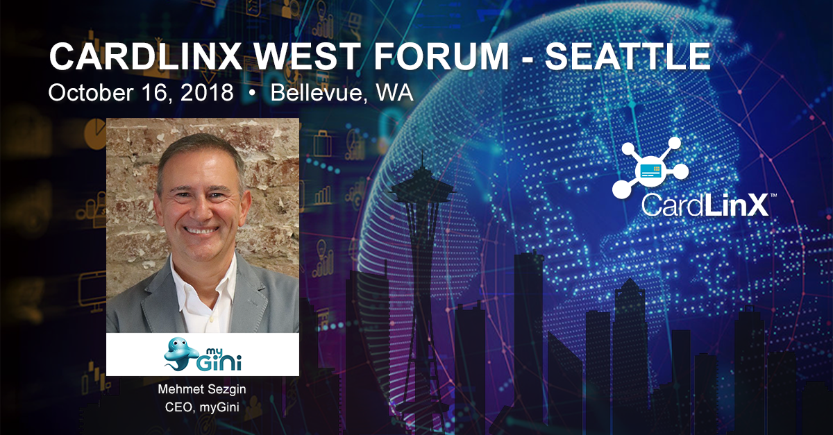 myginiapp's tweet photo. The #CardLinx West Forum has just kicked off in Seattle! At 1.30 pm myGini CEO Mehmet Sezgin will be delivering his keynote speech on #AI and #payments – make sure not to miss it! https://t.co/djdBi8bWRH
