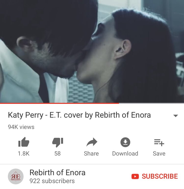 RoeTheOfficial's tweet photo. Our first cover ever is called E.T. by Katy Perry: it's one of our most known songs, with more of 90k views! Let's reach 100k!

https://t.co/VHvcsV2kc1

#rebirthofenora #katyperry #et #cover #song #music https://t.co/OBNVcx7CHE