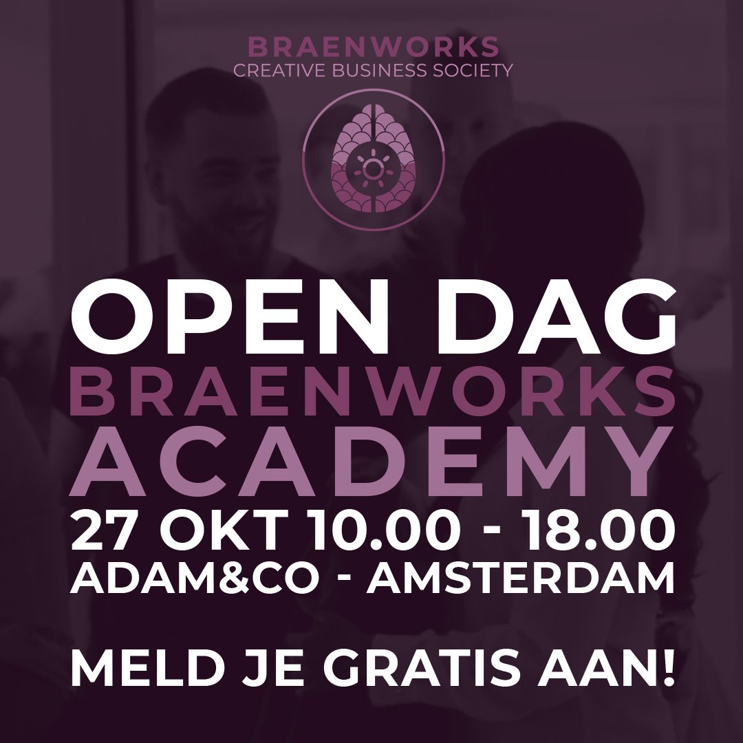 binoq_atana's tweet photo. Ben jij een creatieve ambitieuze professional? En wil jij werken aan jouw persoonlijke groei en zakelijke ontwikkeling? Op de open dag krijg je alle info over de Braenworks Acadamy #diversiteit https://t.co/e4Cej7jQ8u @Braenworks @C_en_O @brightideaznl https://t.co/oV7Hhcy4Sh
