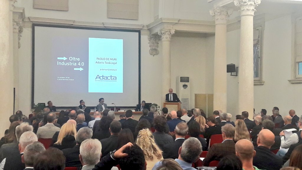 Oltre l'industria 4.0. Ne stiamo parlando a sala piena con Studio Promozioni in <a href="/FondazioneCUOA/">Fondazione CUOA</a>, con Andrea Furlan, Massimo Carboniero, Marco Zanetti, Fabio Biasioli, Paolo De Muri, Mario Nardi, Giancarlo Dani. <a href="/piolo1964/">Paolo De Muri</a> #Industria40 #innovation #technology #agevolazioni