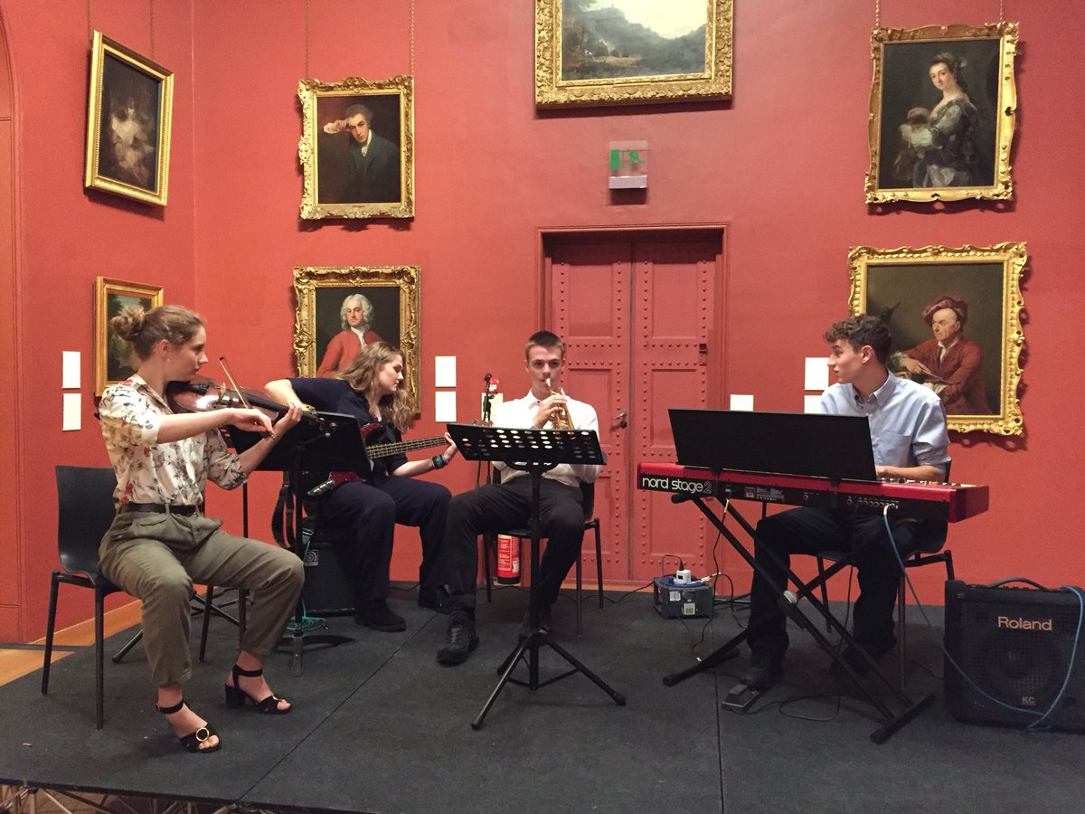 It’s not just the visual arts that benefit from last nights amazing event ... here are our wonderful student musicians playing at <a href="/DulwichGallery/">Dulwich Picture Gallery</a> for <a href="/SecretCharter/">Secret Charter</a> #creativeandperformingarts