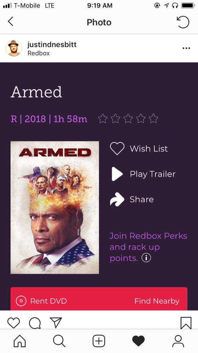 MarioVanPeebles's tweet photo. ARMED out today on Redbox! #TuesdayMotivation #thriller #action #armedmovie https://t.co/ttJ3YnobFC