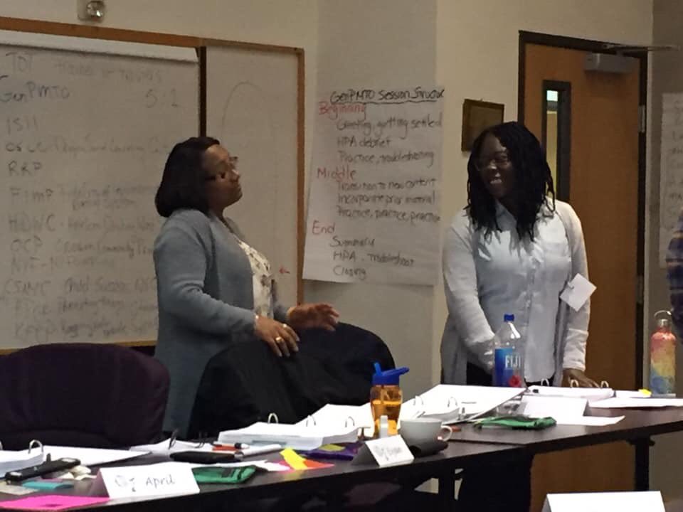 GenPMTO's tweet photo. Day 1 was wonderful. Here are a few snapshots. Day 2 is looking even better. #communitytraining #donowplease. @TheNYFoundling https://t.co/FfaUKpJSzn