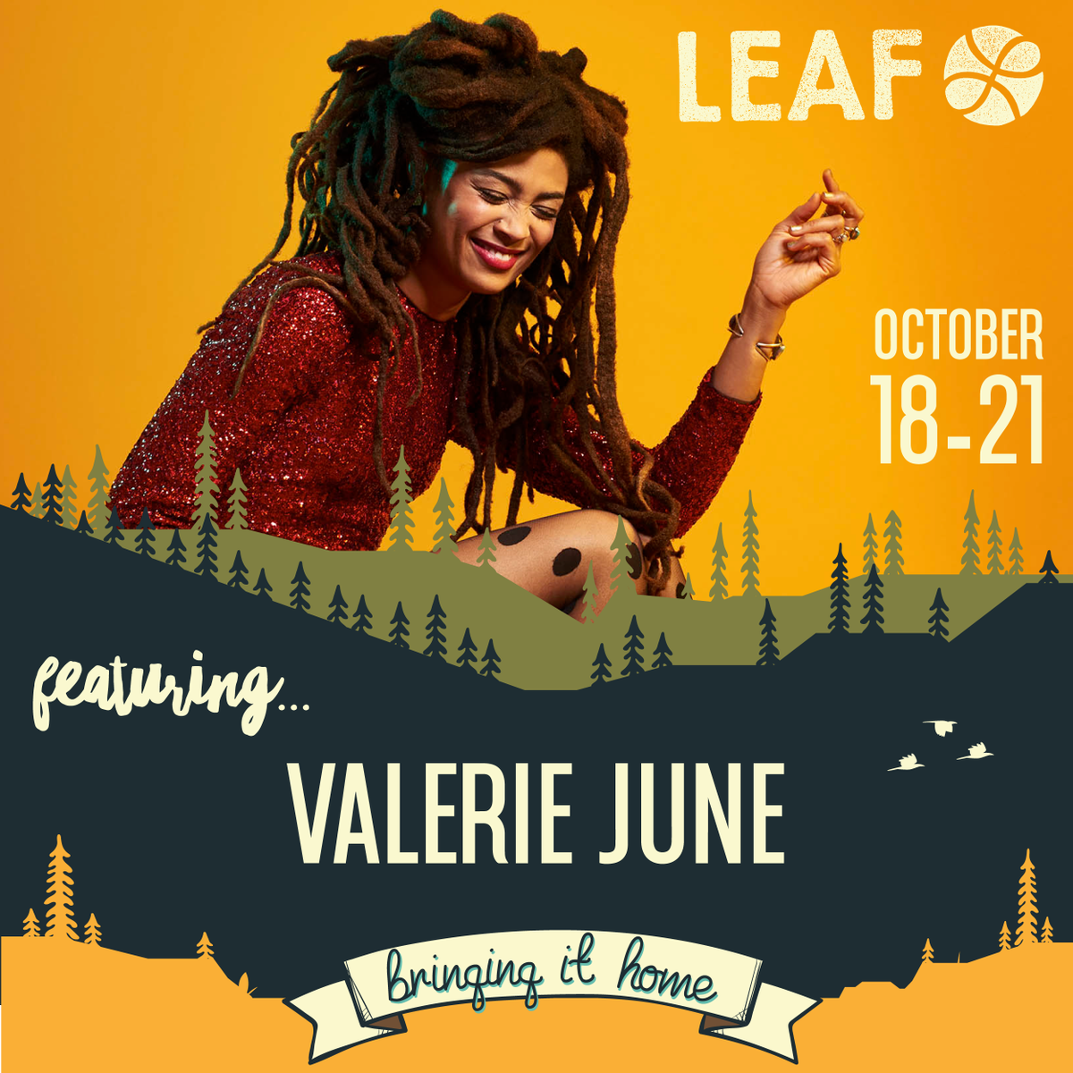 TheValerieJune's tweet photo. Be sure to catch Valerie this weekend at @LEAF_Community Festival, just outside Asheville, NC! Get your tickets before they sell out @ https://t.co/dSlLMXA6YC #LEAFBringingItHome #LEAFFestival https://t.co/OsgSUL1aFf