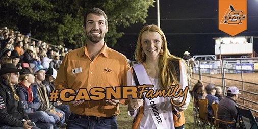 okstateferguson's tweet photo. Congratulations to two members of our #CASNRFamily who were selected as #OKStateHC King and Queen Candidates. Good luck, Clay Daily and Karlie Wade! We'll be rooting for you on October 27! 🍊🏈👑 https://t.co/FbwuBpbJ3p