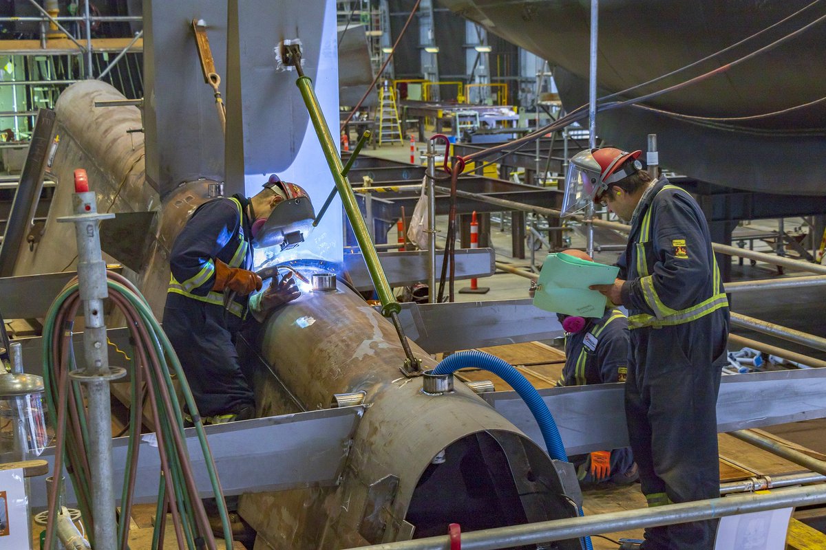 Seaspan's tweet photo. Curious to see how things are progressing on the third Offshore Fisheries Science Vessel? Have a look at our #progressGallery for the latest images of this 63 metre @CoastGuardCAN ship #builtforCanada https://t.co/RiXktN5apn