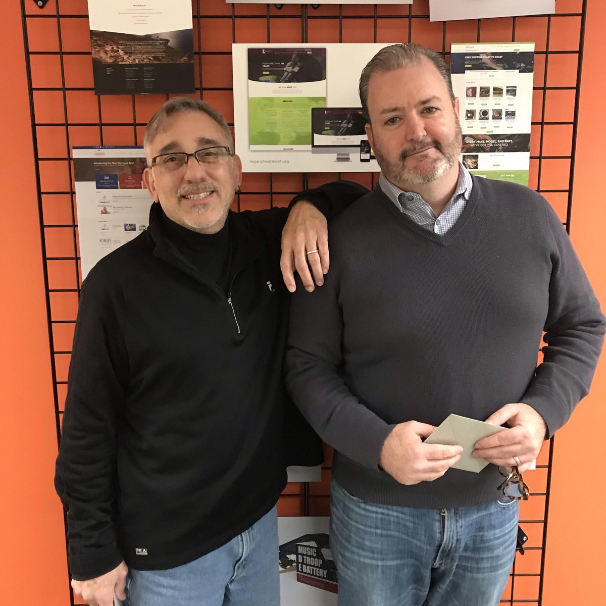 It's #NationalBossDay! Here's to our two excellent bosses Len and Ant, who lead the team everyday with their kindness, wisdom, and occasional singing 🎼🎤 (mostly from Ant). #Commexis #AgencyLife