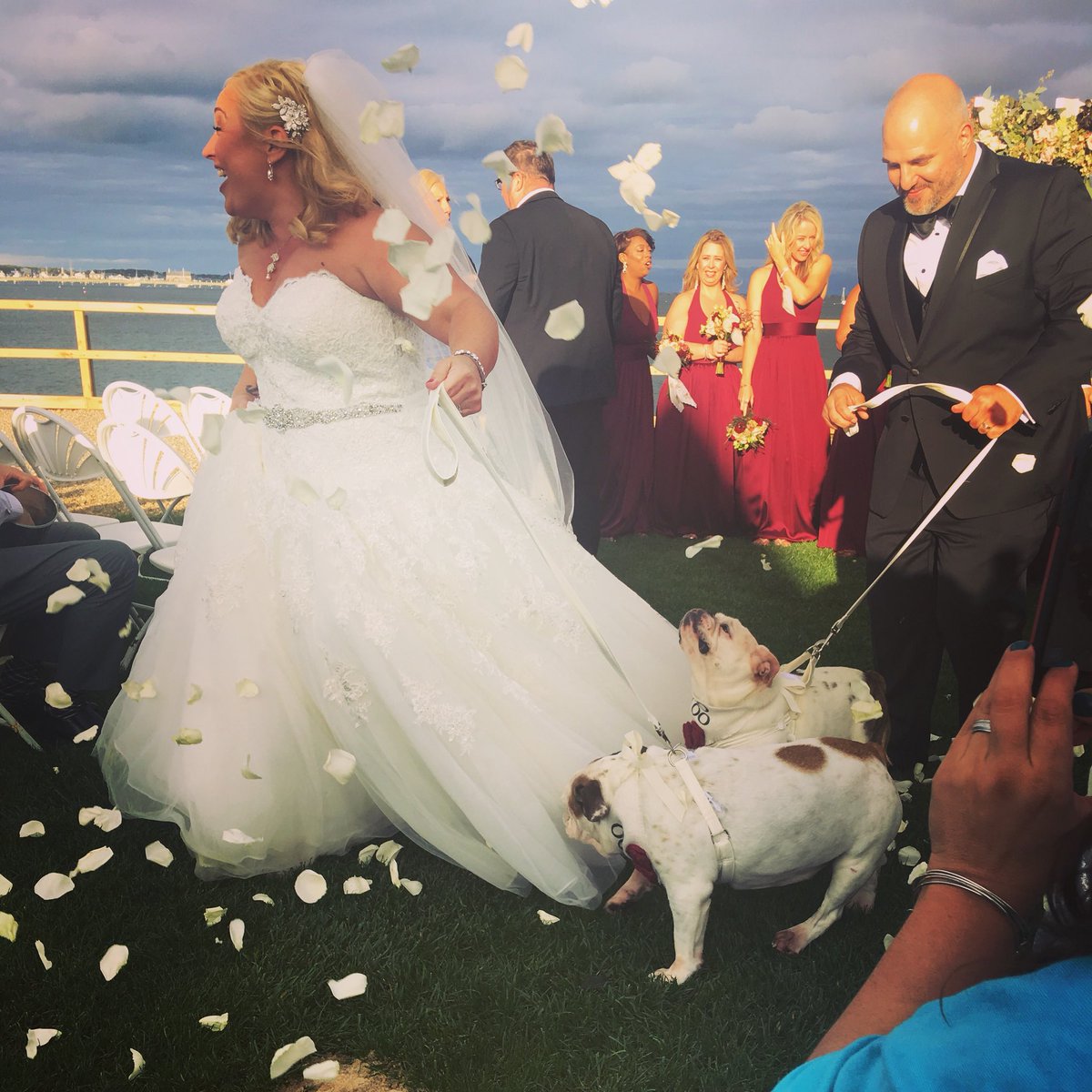 LaurenCrocker_'s tweet photo. Through rain, floods, sprained ankles and power outages- the sun came out and we became husband and wife. We were surrounded by love and we are both full of gratitude ❤️ 🐳🌊⛈☀️ @Michael_Stets #ReadyStetsGo https://t.co/DWk9Mew06r