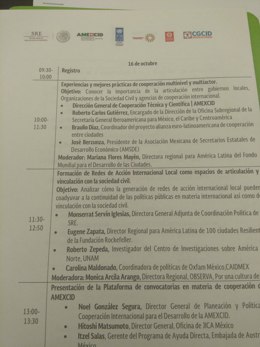 caidmex's tweet photo. A punto de comenzar la intervención de @caidmex en el Seminario "Los Actores Locales en la Construcción de una Agenda de Cooperación Internacional con Visión Territorial" https://t.co/h6RScrmRKv