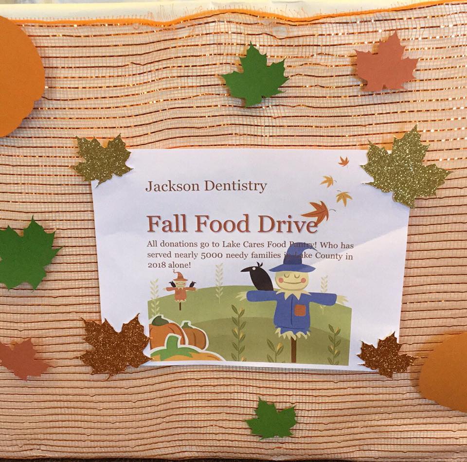 TeamJacksonDDS's tweet photo. Help us end hunger locally! All donations go to Lake Cares Food Pantry. #endhunger #NoKidHungry  #givingback https://t.co/GU2p0xTHKc