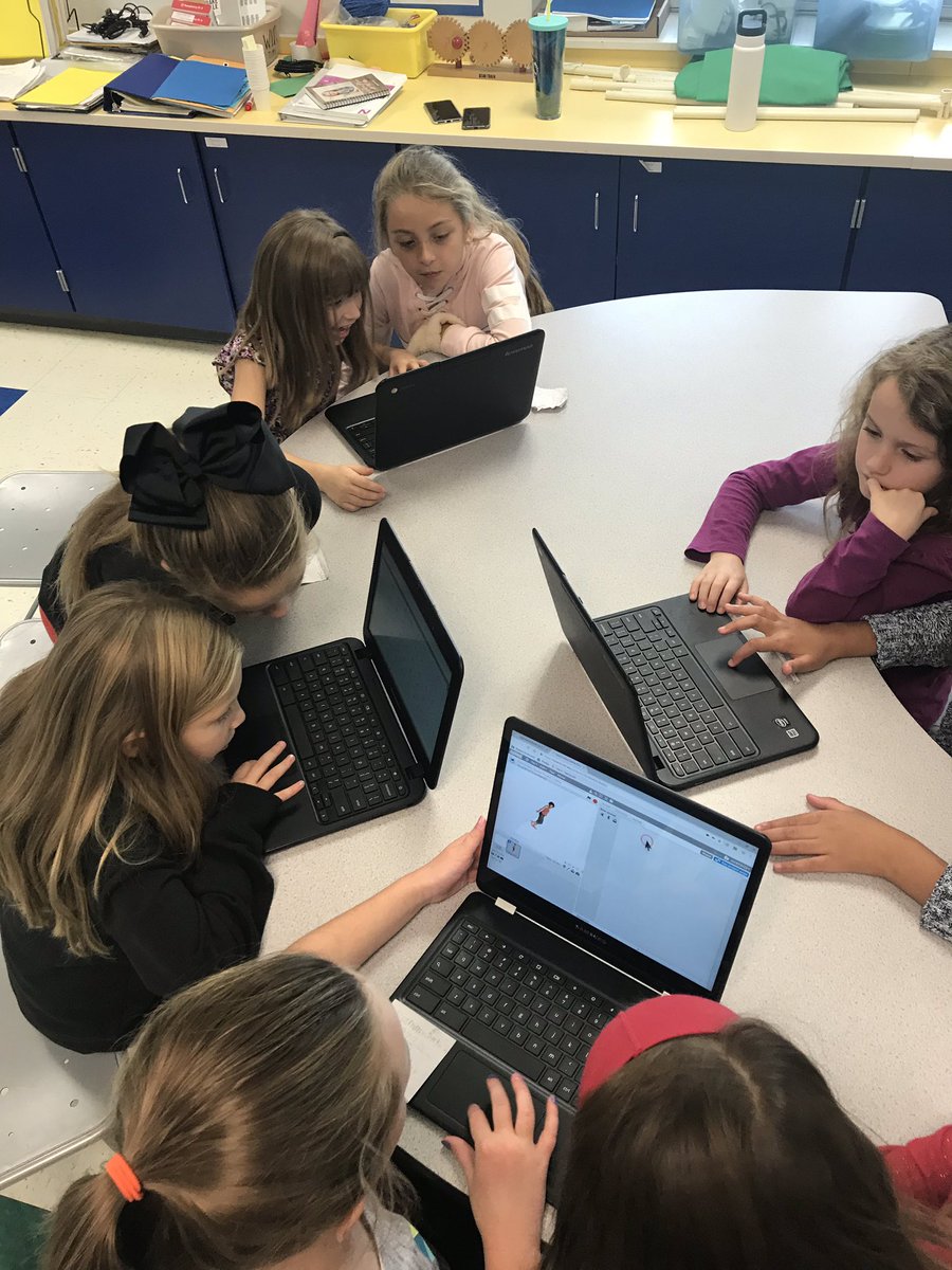 MeighanScott1's tweet photo. Loving the sound and animation #coding going on with these #thirdgrade grade @EISEagles! #steam #CSintegration #Scratch #WeAreRBB https://t.co/lXtgxqmdx3