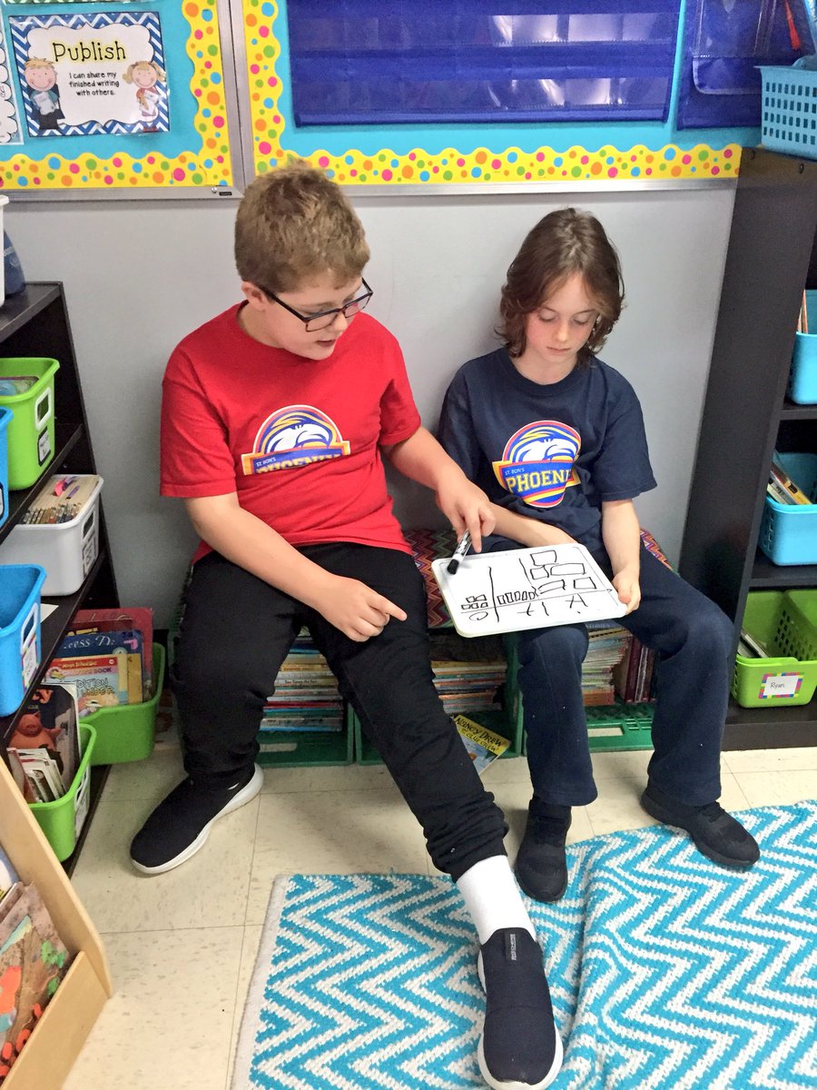 HilaryGoodridge's tweet photo. In math this week the Grade 3s began exploring place value with 3-digit numbers using Base Ten Blocks. We played the math game โSecret Numberโ with our buddies! #mathgames #numbersto1000 #placevalue #basetenblocks @StBonaventures https://t.co/noYR0NpLta