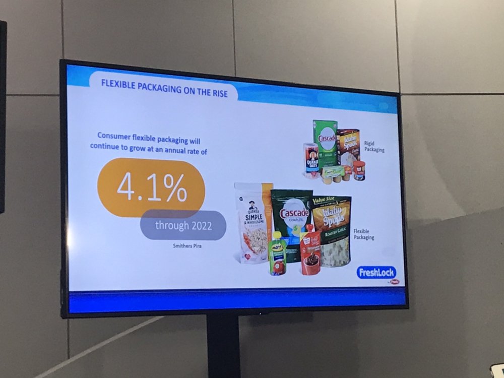 #flexiblepackaging is on the rise and will grow at a rate of 4.1% through 2022. #innovationstage #PACKEXPOInternational