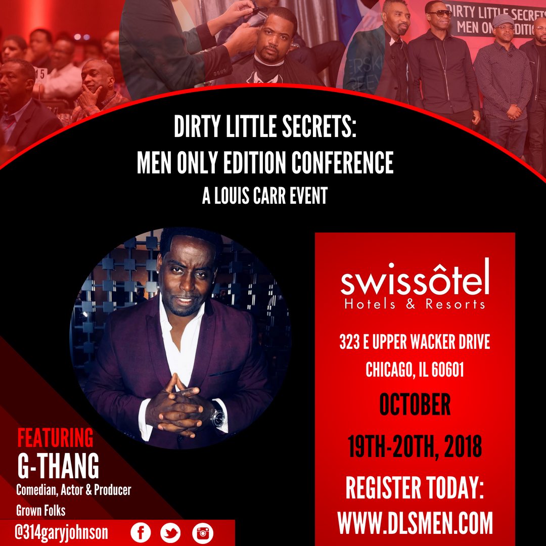 iamlouiscarr's tweet photo. Can’t have a men’s conference without @314garyjohnson ! Excited to have him back to give us laughs and insight on how he’s elevating throughout the industry. Space is filling up quickly so register today to secure your spot!🙏🏾
#Investinyourself #DLSMen #DLSMenConf18 https://t.co/XXWwk4b04F