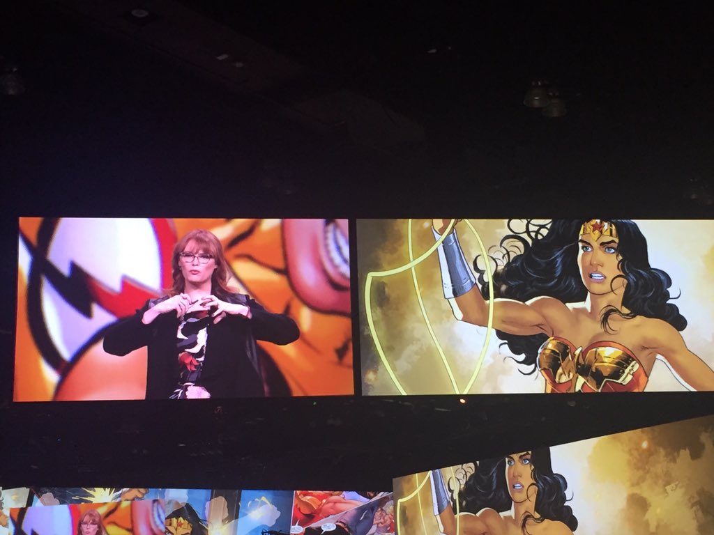 AACCprofJenn's tweet photo. Nicola and Wonder Woman 😍 #AdobeMAX https://t.co/wa7oB22xAy