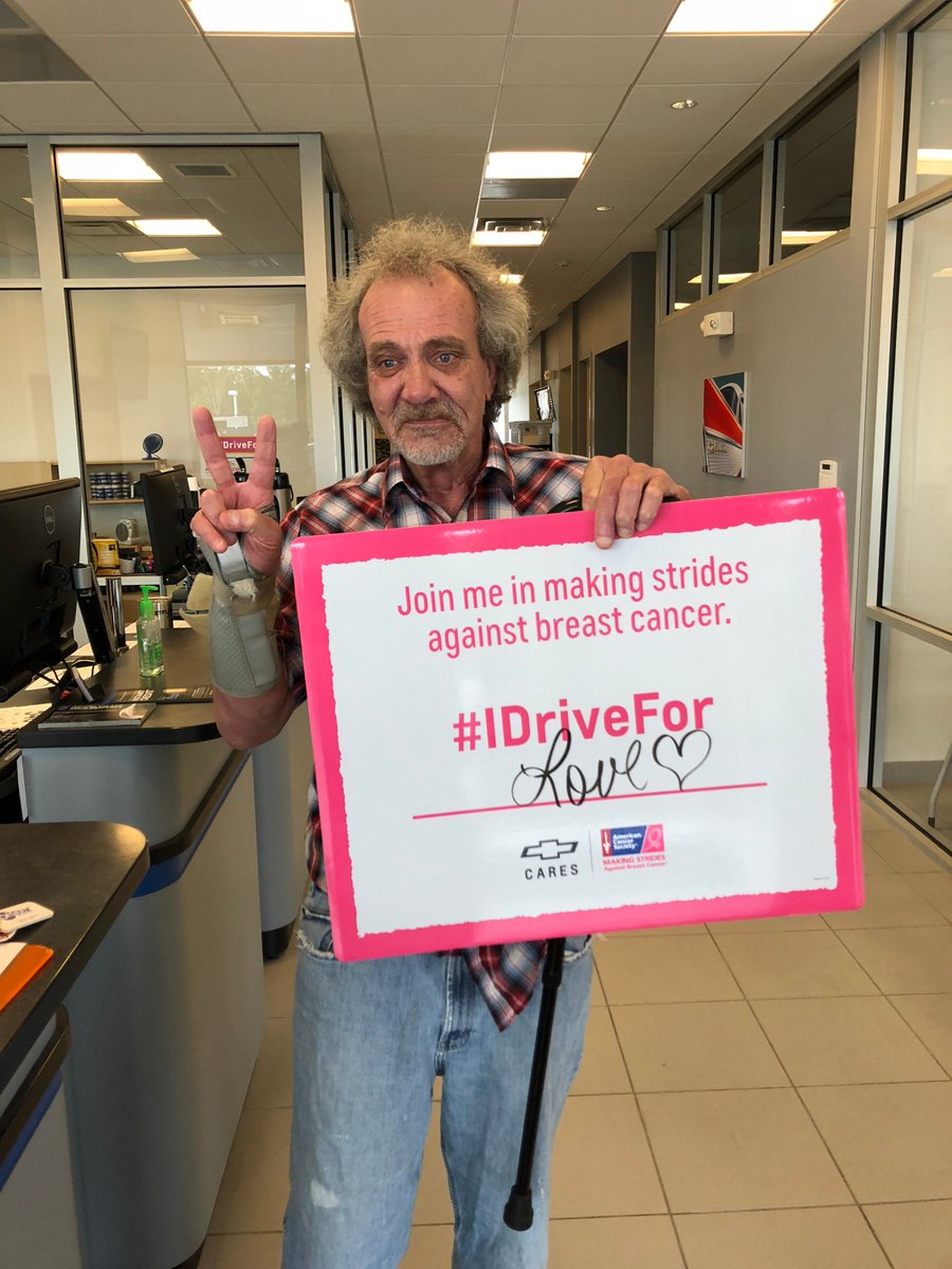 Every time #IDriveFor is used on Twitter, Chevy is donated $5 to Amercian Cancer Society. Help us make a difference one tweet at a time! Beat Breast Cancer! #marketplacecares #IDriveFor #breastcancerawareness