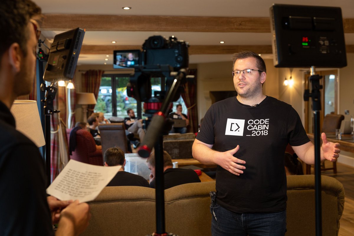 mattcrumptonvid's tweet image. 💡🎥🎬 Lights, camera, action! Thanks @drobar for this shot of one of my interview set ups at @codecabin. Looking forward to the edit! #videographer #codecabin18 #videoproduction #yorkshire