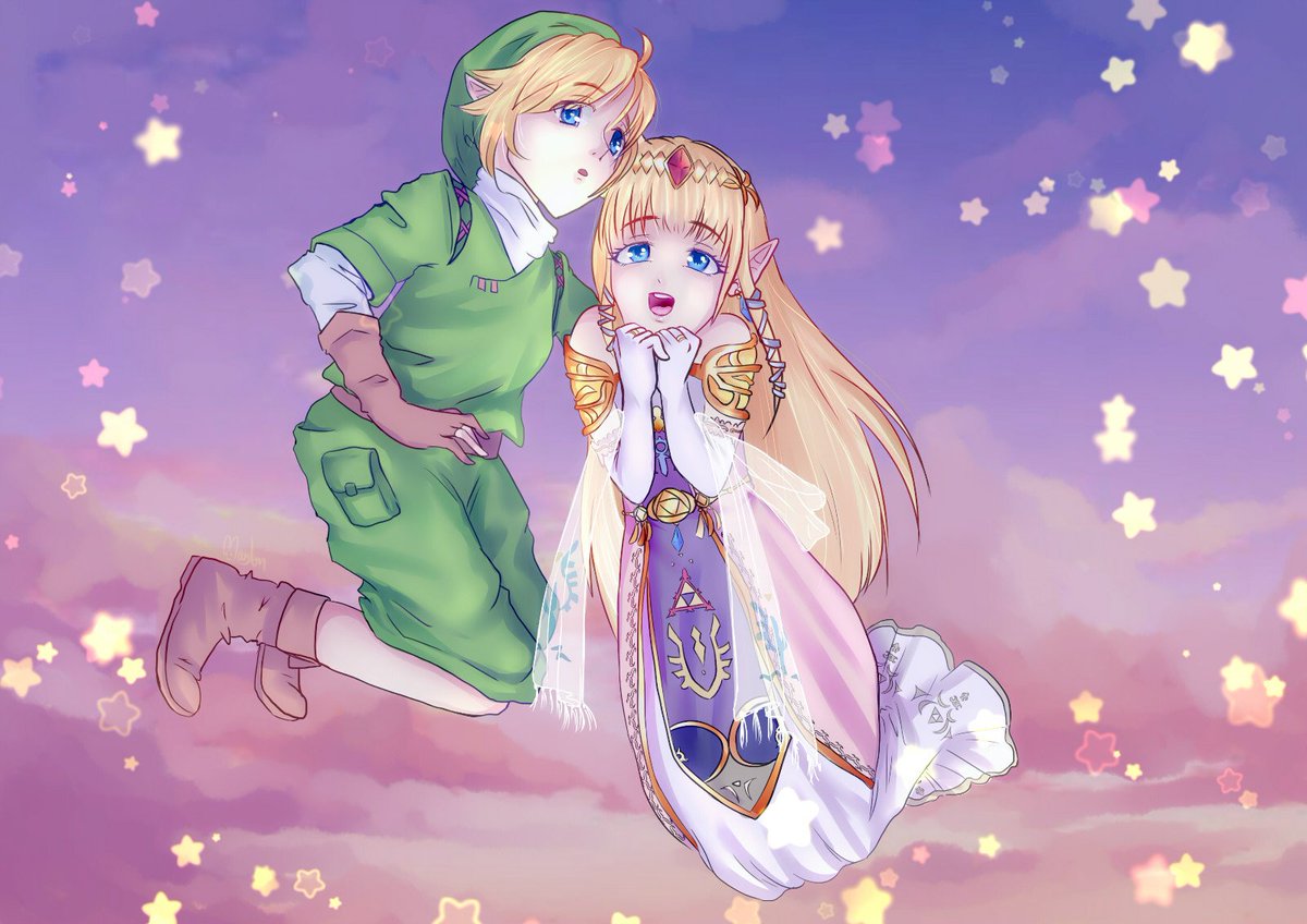 ZoeeMeguri's tweet photo. Mi parte de un AT con la bella @Lazoomaiga  es que son preciosos su FC's ¬v¬♥ #TheLegendofZelda #TLoZ #ArtTrade #digitalart #digitalartist https://t.co/dfiw6X31rX