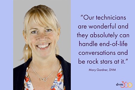 Veterinary hospice hero Dr. Mary Gardner says the true heroes of achieving a good ending are the techs. Hear why in her own words: veterinaryteam.dvm360.com/veterinary-tec…