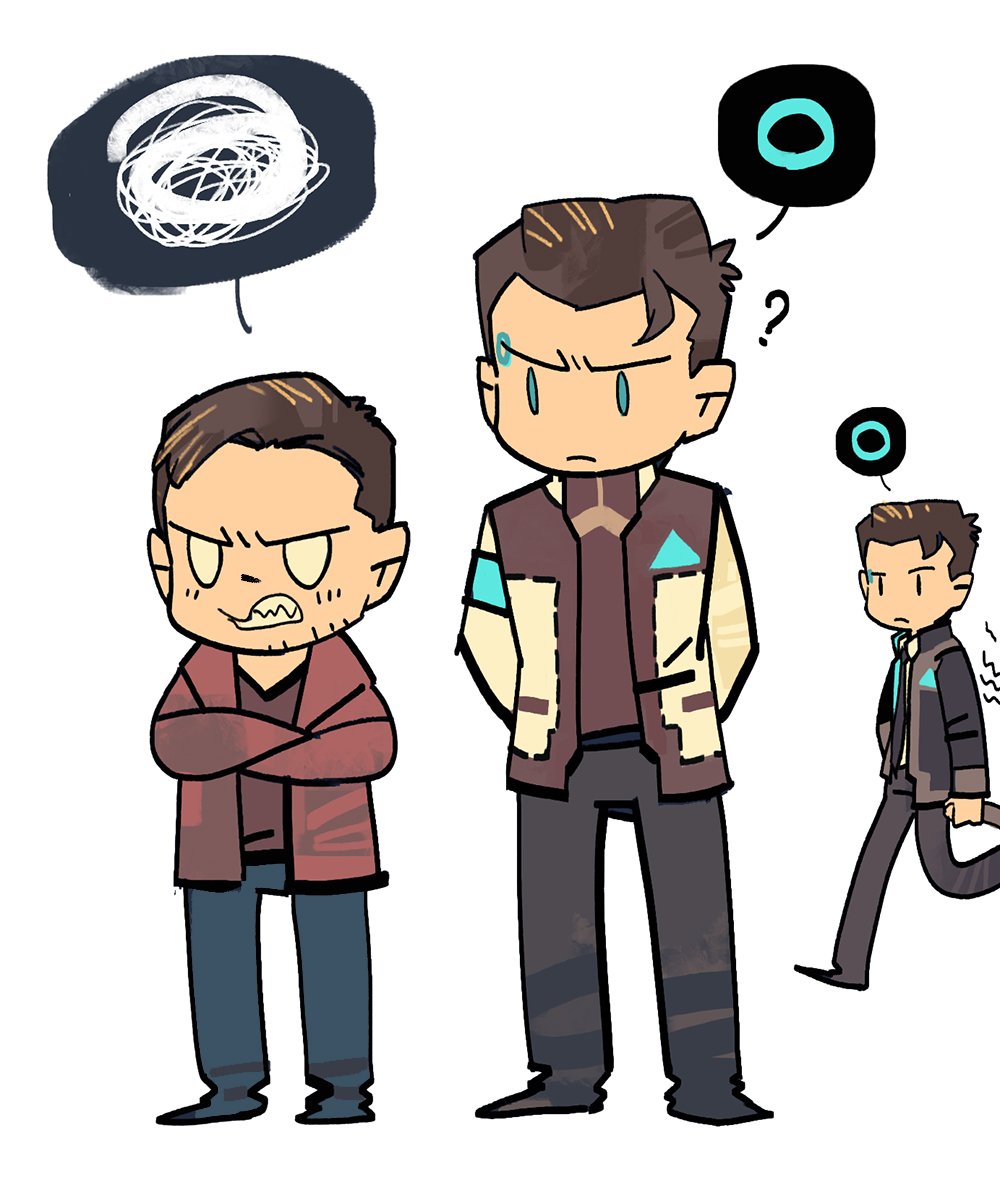 ᐛ s tweet fanart dbh detriotbecomehuman 900gavin