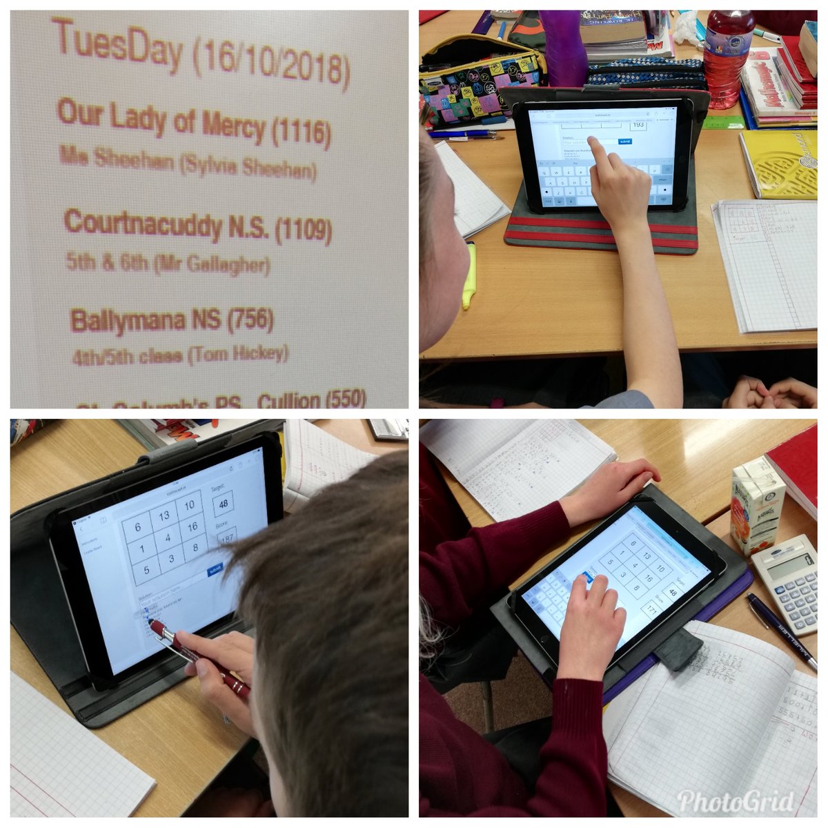 courtnacuddyns's tweet photo. Fantastic effort from 5th &amp; 6th class today for @mathsweek . Great to see such hard work from all students. #targetboard #IUseMaths https://t.co/a4Yb7H4n5c