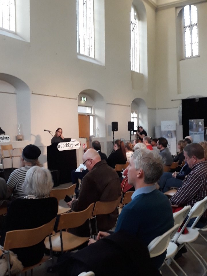 KieranO33406345's tweet photo. #CorkEvolves in St Peter's discussing how Cork City can increase the quality of life for its citizens. https://t.co/slZOkpoZCu
