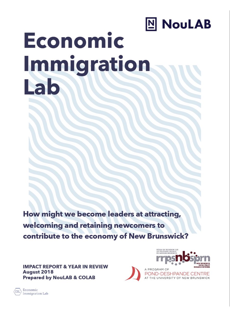 Nou_LAB's tweet photo. Our first year report is ready! Learn all about the past year of ideas and action on Immigration in New Brunswick https://t.co/RjrNGcWWIF #immigrationnb #newbrunswick #psilabs https://t.co/h1RGoz3YXN