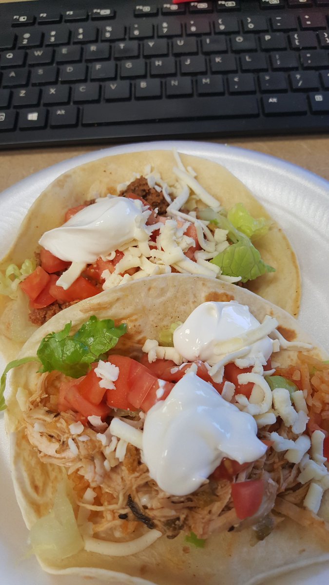 MarshallCommCU's tweet photo. Is it a coincidence that #CULunchLocal and #TacoTuesday are on the same day? We don’t think so! Our Battle Creek Office staff enjoyed tacos for lunch – Courtesy of Los Aztecas Mexican Restaurant &amp; Cantina in Battle Creek. https://t.co/bvMD9cZc0n