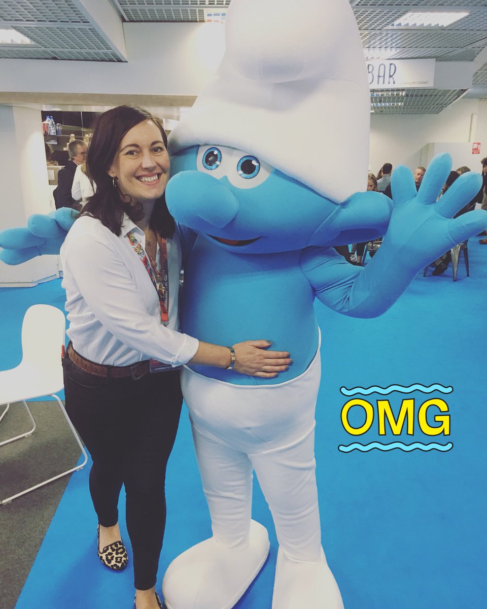 Jean1Coffey's tweet photo. The highlight of my MIPCOM #smurfs #MIPCOM18 https://t.co/xkjJLZ0Qgh