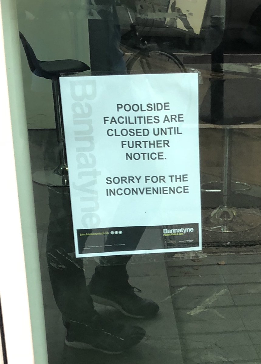 GoughJames's tweet photo. @Bannatyne Trip to Leicester “health club and spa” not what you’d expect. Welcoming notices and half the gym equipment out of order. No air con..... nightly removal of lockers 🤷‍♂️ https://t.co/xtoN9VGTtX