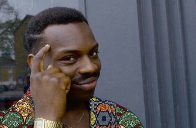 Финк эбаут ит. Картинка негра из мемов объясняет. Мем с пальцем у виска. Темнокожий с пальцем у виска. Мем с негром у виска.