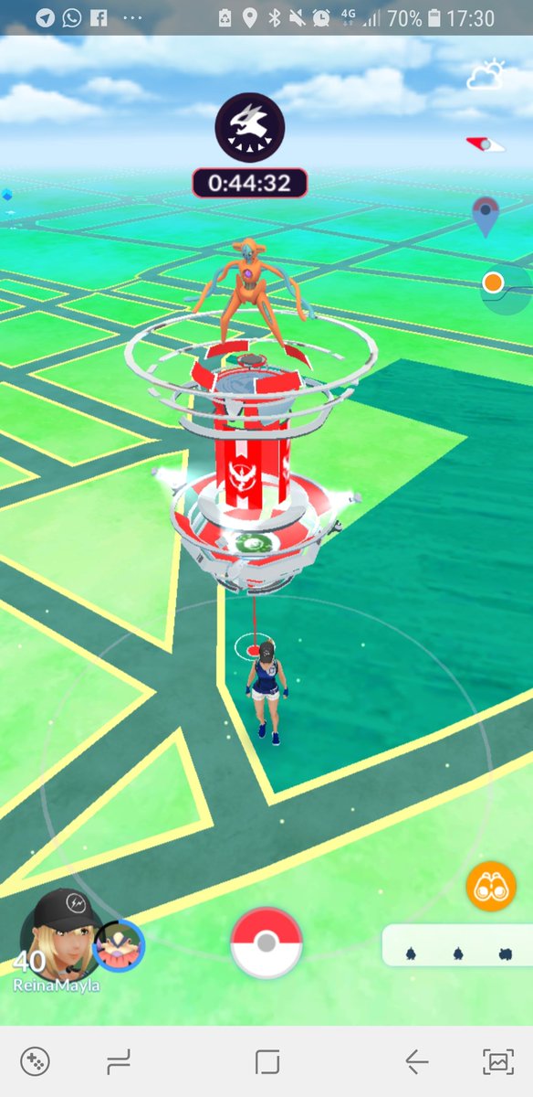 Reina_Mayla's tweet photo. Primera raid de Deoxys que hago yo, la anterior me la hicieron, Niantic y sus horitas para los pases EX...
#PokemonGOGen3 #RaidEx #Deoxys https://t.co/wE0QTHD6g6