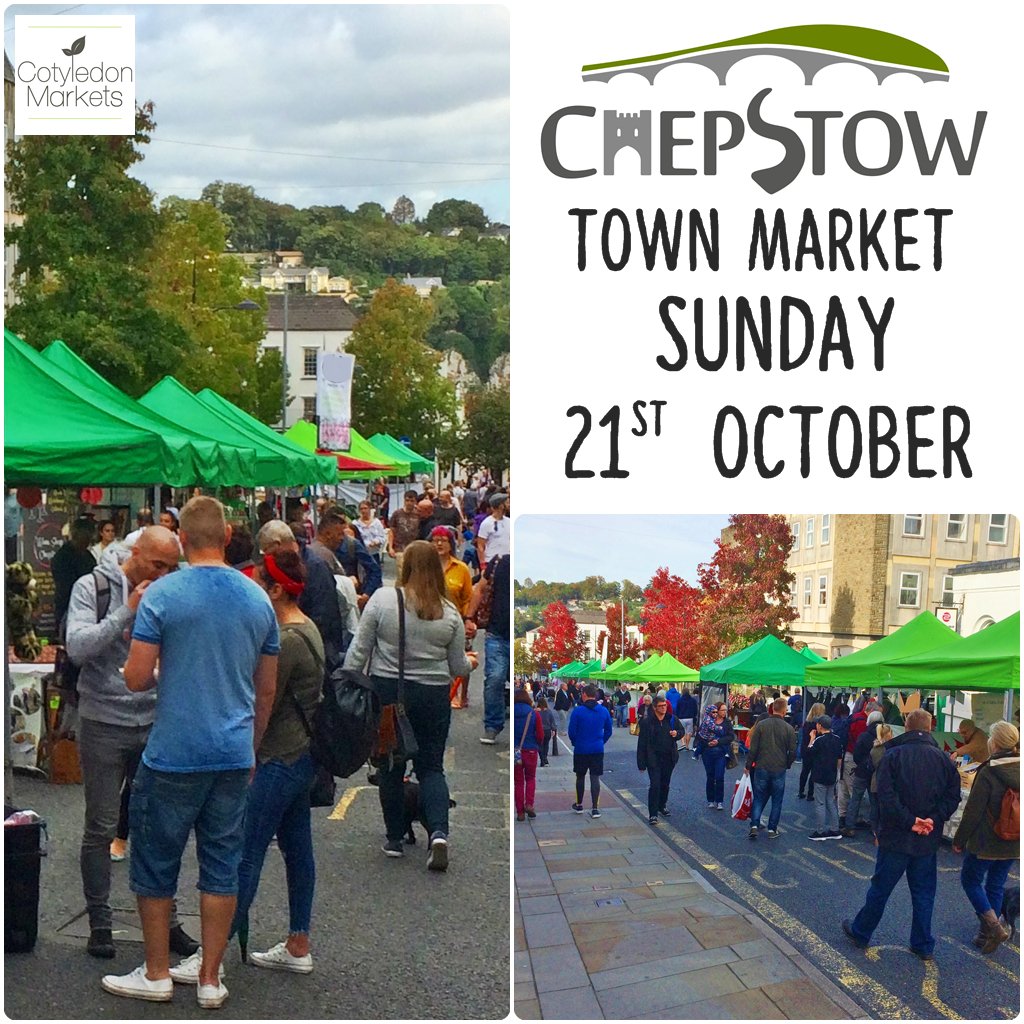 CotyledonBMCIC's tweet photo. Sunday 21st October is #Chepstow Town Market 😀 lots of great grub and hand crafted gifts by local artisan foodies, makers and creators and it's free parking all day Sunday in Chepstow #shoplocal #BlasLleol #Chepstow #SouthWales https://t.co/eLZ4f9CExS