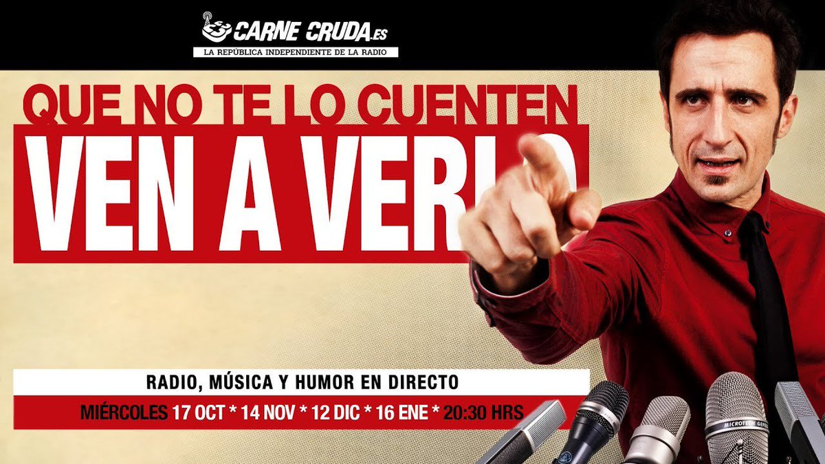 imupcom's tweet photo. #CarneCruda celebra su 10º aniversario por todo lo alto y… ¡no te lo puedes perder! Consigue tu entrada para verlo en el Teatro Fígaro.
https://t.co/8yS8McBzVZ https://t.co/lgvb2E1DoJ