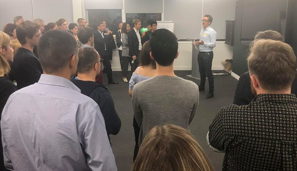 TRLegalEurope's tweet photo. We're at @eagle_labs this eve connecting with people in the lead up to the @wearelegalgeek Conference tomorrow. @Barry_Dooney has just given an overview of our #LegalTech Incubator programme, to find out more about this, click here https://t.co/IuI1S3Bd8f #LegalGeek #TRLegalTech https://t.co/Fd6BnrhAcR