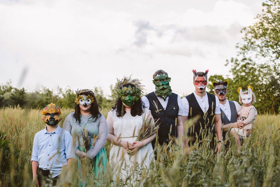 Such a wonderfully whimsical day it was for a wedding. Just look at these absolutely fabulous masks by @Wintercroft aren’t they amazing #churchfarmliving #Cotswolds #cotswoldswedding #yourweddingyourway #wintercroftmasks