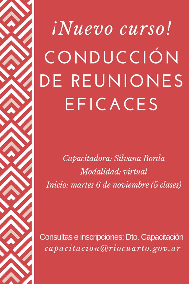 CapacitacionR4's tweet photo. Nuevo curso para Noviembre!!! @gobderiocuarto
 #Capacitacion #MuniRioCuarto https://t.co/SW2tenllUH