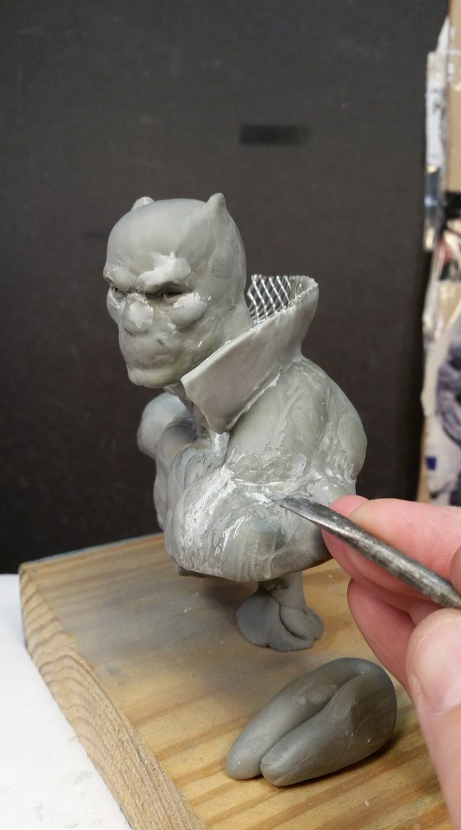 Shiflett Brothers on X: Black Panther Bust progress. Aves Apoxie