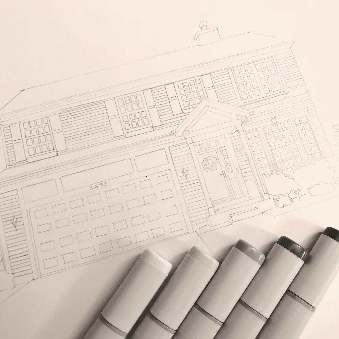 llesterart's tweet photo. Perfect day for sketching #houseportraits! ✍🏻🏡☔️ https://t.co/EMGWQsKbOe