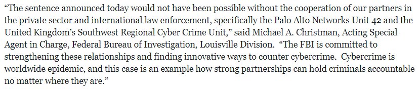 Unit42_Intel's tweet photo. @Unit42_Intel provides assistance leading to conviction for #luminositylink: https://t.co/I2hy2sYl3c https://t.co/HVVxSidgJm